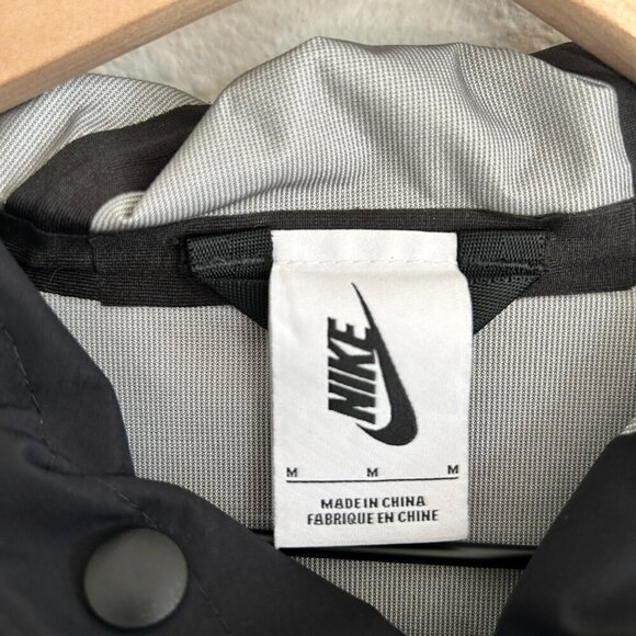 Nike Jacket NikeLab Collection Oversize Black Rain Coat Parka AV8282 - Picture 10 of 15